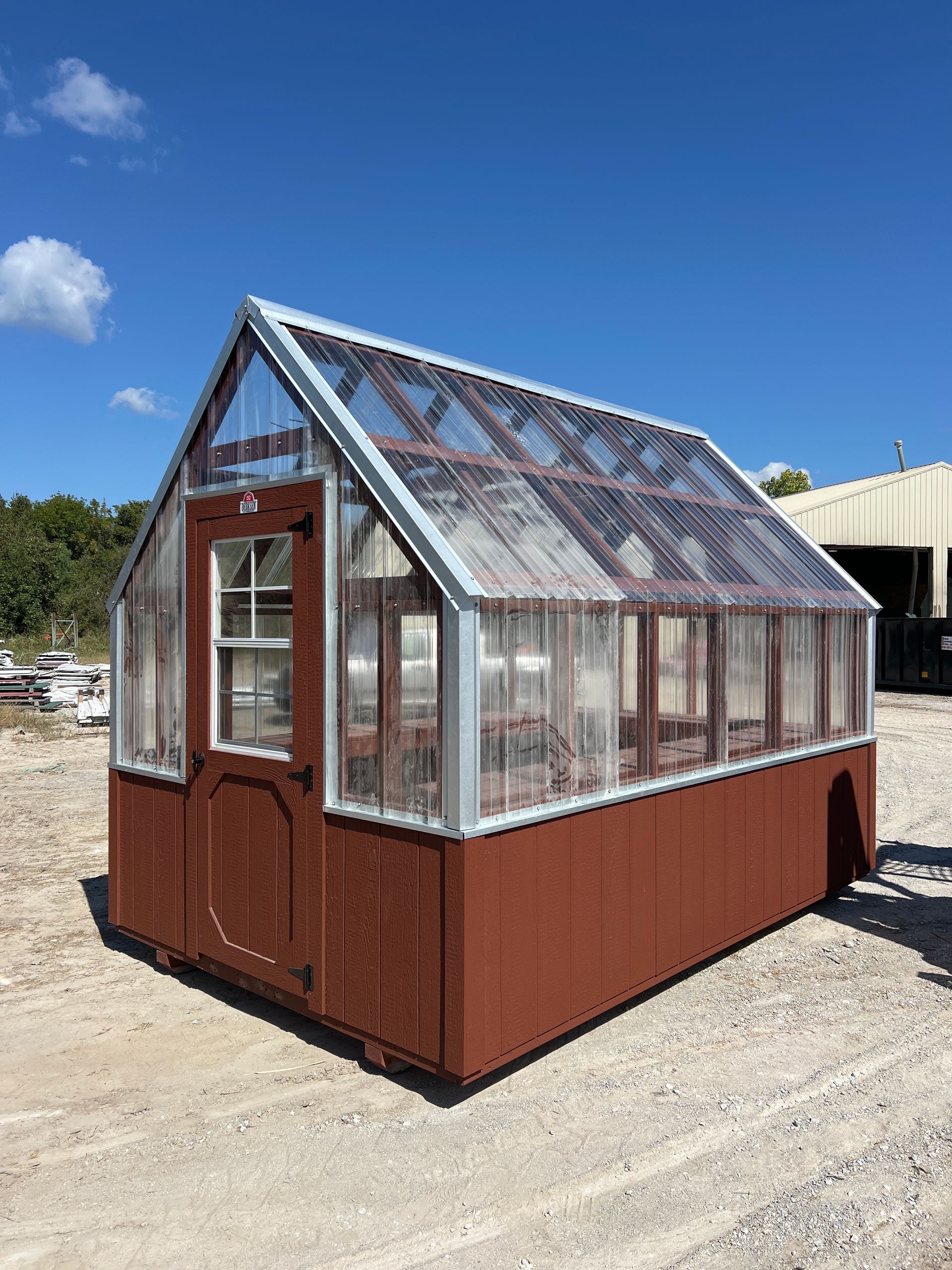 Shop the Derksen 8x12 Greenhouse in Seminole Red! Enjoy a 5